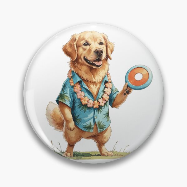 Item preview, Golden Retriever Dog Hawaiian Shirt Hello Summer Watercolor designed and sold by AQUILAKREO.