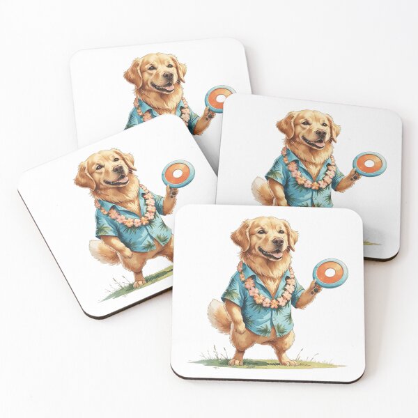Item preview, Golden Retriever Dog Hawaiian Shirt Hello Summer Watercolor designed and sold by AQUILAKREO.