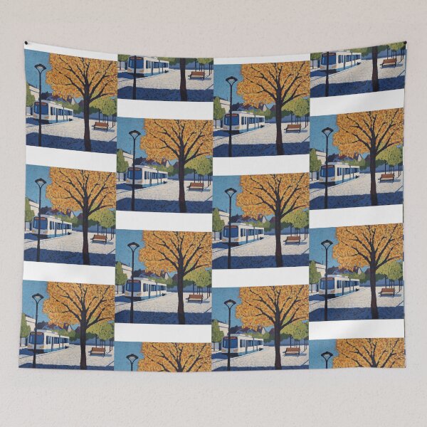 Item preview, Bus Station | Post-Impressionist Painting Style designed and sold by pourosmorton.