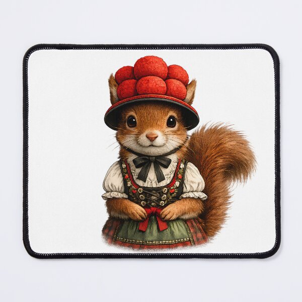 Item preview, Black Forest squirrel with a Bollenhut hat designed and sold by filou designs.