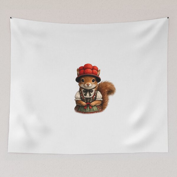 Item preview, Black Forest squirrel with a Bollenhut hat designed and sold by filou designs.