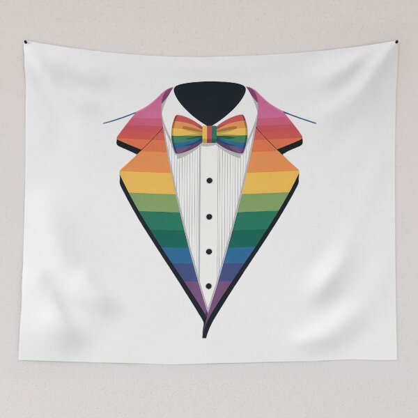 Item preview, LGBT Tuxedo Rainbow LGBTQI Tux Pride designed and sold by SapfireStuArt.