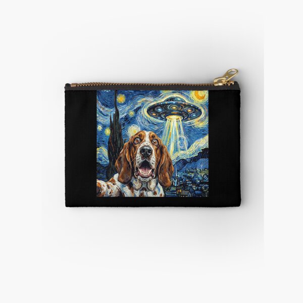 Item preview, Basset Hound Starry Night UFO Van Gogh Art Dog Selfie Lover designed and sold by Kimberley King Art  King Art.