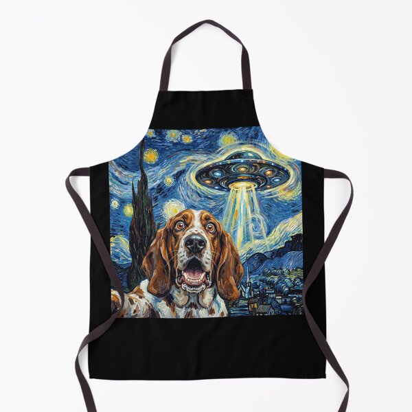 Item preview, Basset Hound Starry Night UFO Van Gogh Art Dog Selfie Lover designed and sold by Kimberley King Art  King Art.