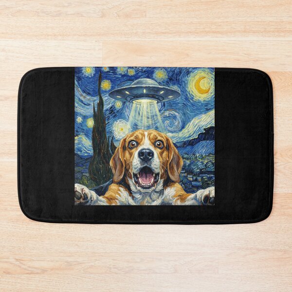 Item preview, Beagle Starry Night UFO Van Gogh Art Dog Selfie Lover designed and sold by Kimberley King Art King Art.