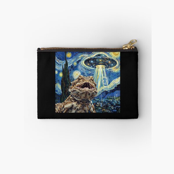 Item preview, Bearded Dragon Starry Night UFO Van Gogh Art Animal Selfie Lover designed and sold by Kimberley King Art  King Art.