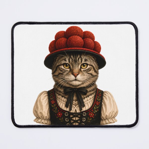 Item preview, Black Forest cat with Bollenhut designed and sold by filou designs.