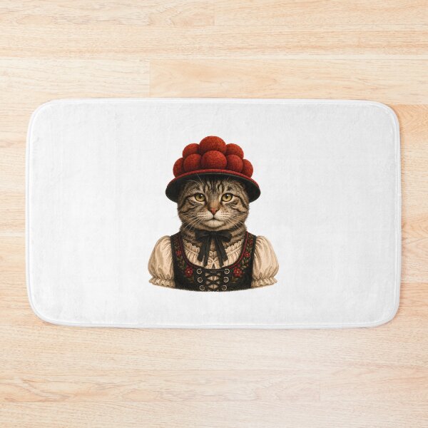 Item preview, Black Forest cat with Bollenhut designed and sold by filou designs.