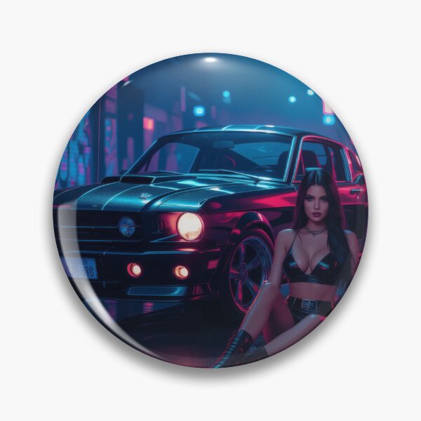 Item preview, Ford Shelby with beautiful woman on wet road - Cyberpunk style designed and sold by Salimgor Hangaround Music.