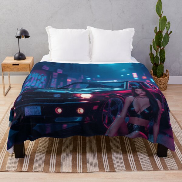Item preview, Ford Shelby with beautiful woman on wet road - Cyberpunk style designed and sold by Salimgor Hangaround Music.