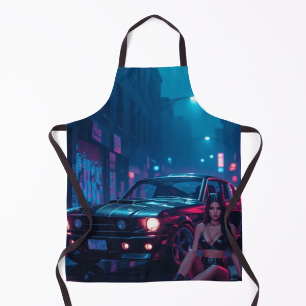 Item preview, Ford Shelby with beautiful woman on wet road - Cyberpunk style designed and sold by Salimgor Hangaround Music.