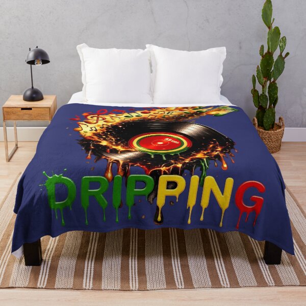 Item preview, Melting Vinyl Record with Fiery Music Notes designed and sold by digitalbob60.