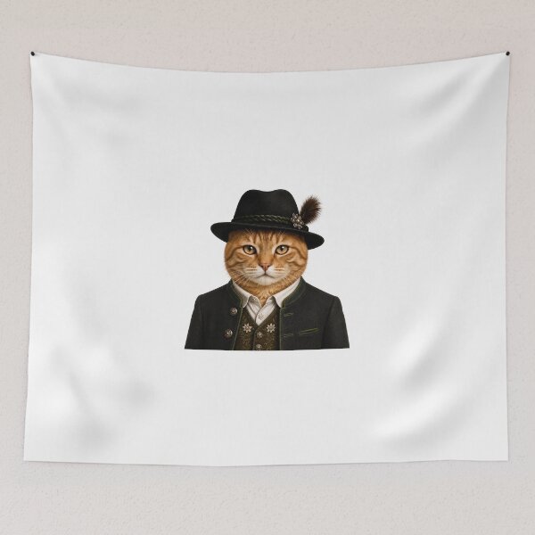 Item preview, Black Forest tomcat in traditional costume designed and sold by filou designs.