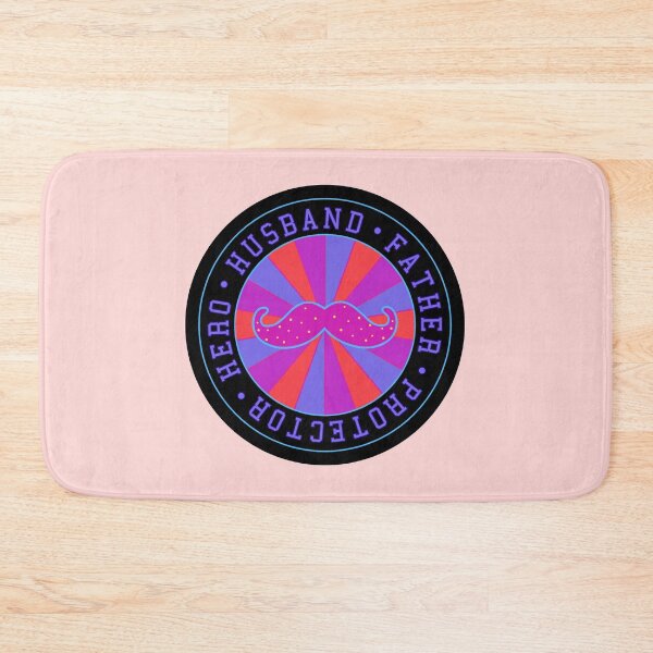 Item preview, Husband Father Protector Hero Retro Mustache Emblem Gift designed and sold by creativerooney.