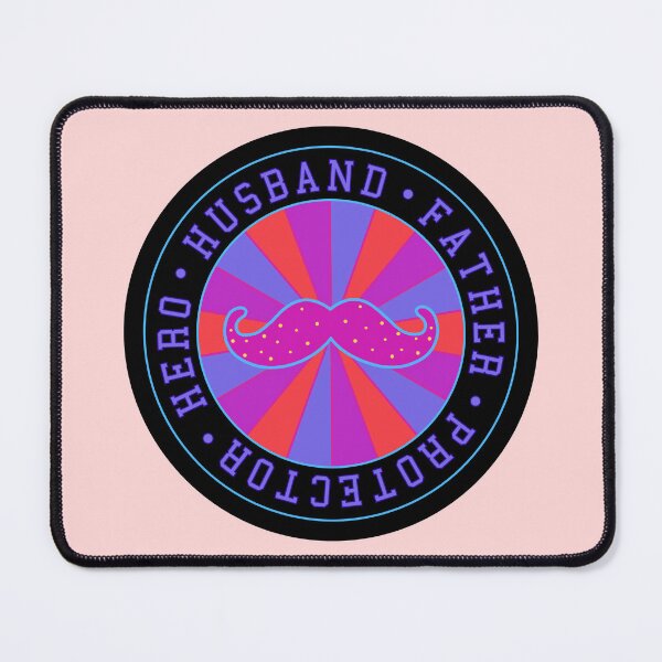 Item preview, Husband Father Protector Hero Retro Mustache Emblem Gift designed and sold by creativerooney.