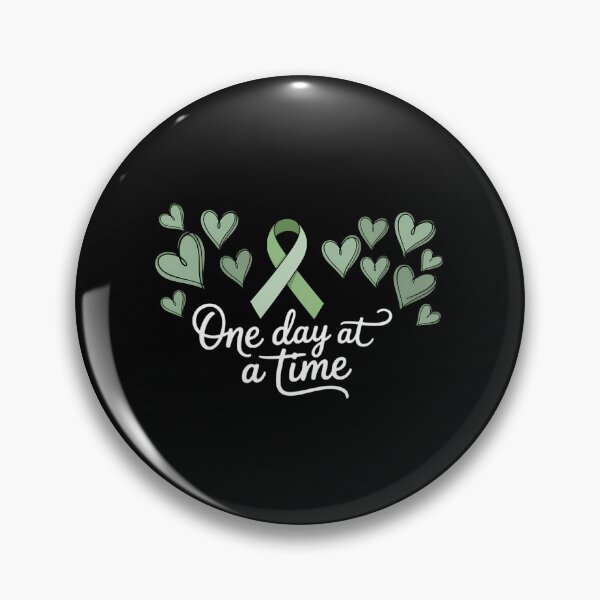 Item preview, Liver Cancer Awareness One Day At A Time Green Ribbon designed and sold by SapfireStuArt.