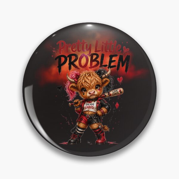 Item preview, Pretty Little Problem Highland Cow Shirt | Cute Chaos Cow | Funny Highland Cow Graphic Tee designed and sold by Ashes to Artistry.