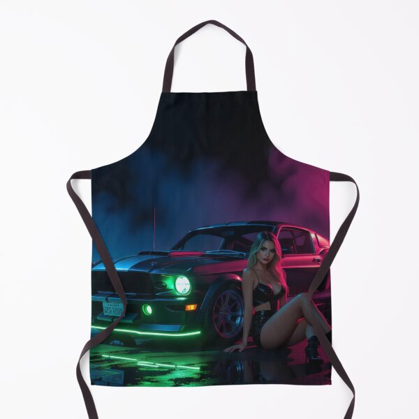 Item preview, Ford Shelby with beautiful woman on wet road - neon lights designed and sold by Salimgor Hangaround Music.