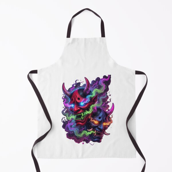 Item preview, Neon Oni Mask – Cyber Demon Japanese Streetwear Tee designed and sold by PixelStyle Studio.