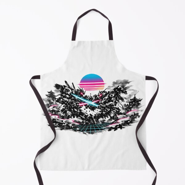 Item preview, Synthwave Mecha Duel Sumi-e designed and sold by KungPowUnicorn.