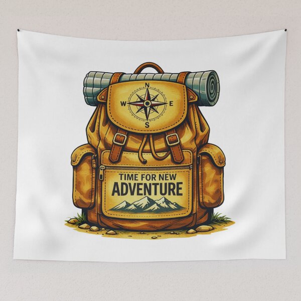 Item preview, Time for New Adventure Backpack Illustration designed and sold by Gabe1983.