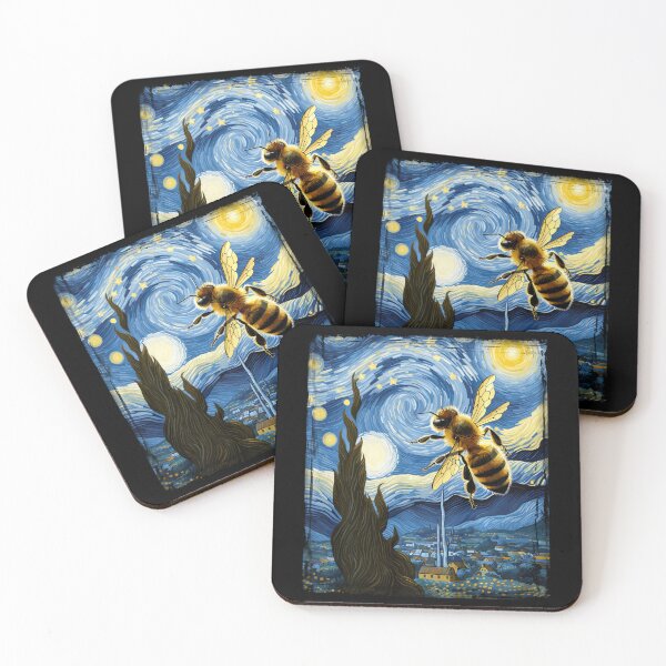 Item preview, Van Gogh Style Starry Night Bee  designed and sold by Littermin.