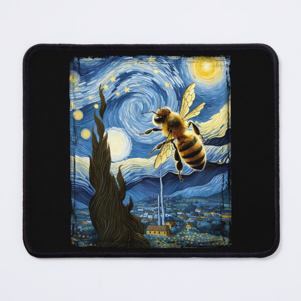 Item preview, Van Gogh Style Starry Night Bee designed and sold by Littermin.