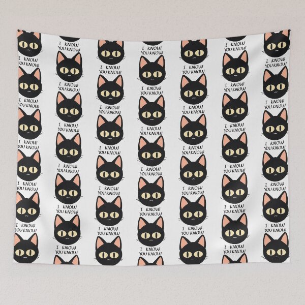 Item preview, You Know I Know Staring Black Cat designed and sold by Deep Descent.