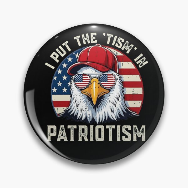 Item preview, I Put The Tism In Patriotism Funny Autism Awareness Eagle USA Flag designed and sold by haitrieuic96.