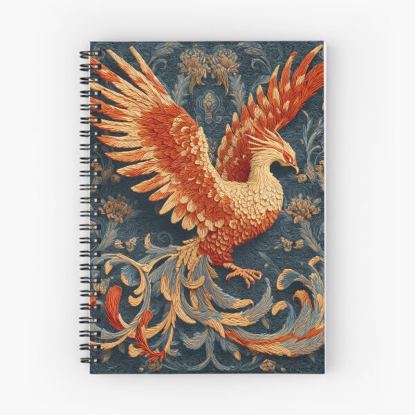 Item preview, Majestic Phoenix Art Nouveau | Ornate Firebird Fantasy Illustration designed and sold by GrinGalore.