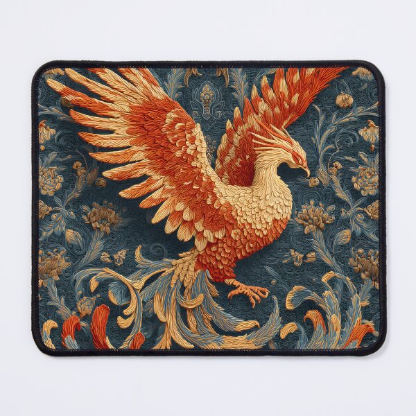 Item preview, Majestic Phoenix Art Nouveau | Ornate Firebird Fantasy Illustration designed and sold by GrinGalore.