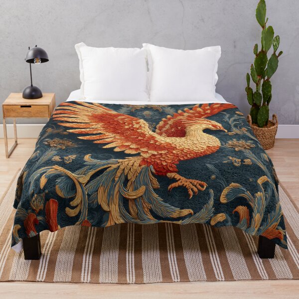 Item preview, Majestic Phoenix Art Nouveau | Ornate Firebird Fantasy Illustration designed and sold by GrinGalore.