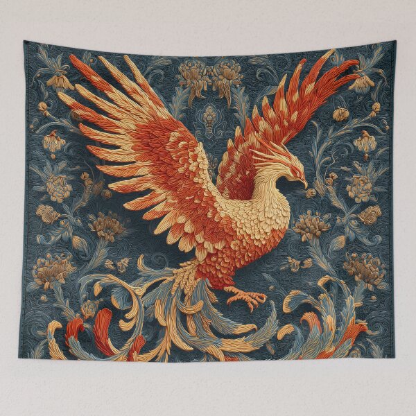 Item preview, Majestic Phoenix Art Nouveau | Ornate Firebird Fantasy Illustration designed and sold by GrinGalore.