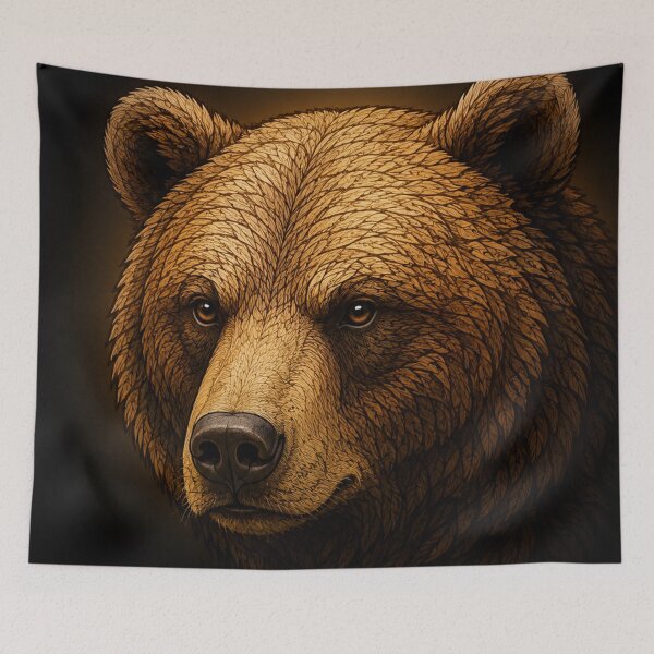 Item preview, Detailed Brown Bear Portrait designed and sold by Karszul.