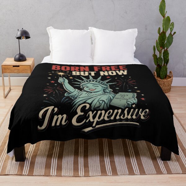 Item preview, Born Free But Now Im Expensive 4th of July Statue of Liberty designed and sold by OlakunleOloroz.