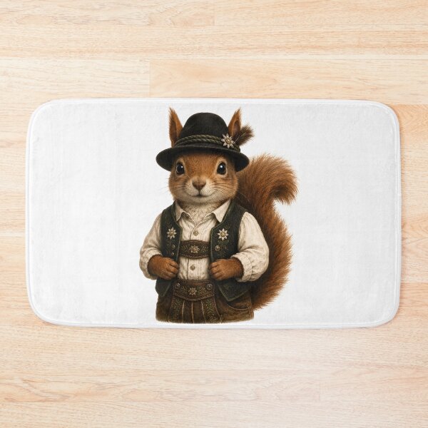 Item preview, Black Forest squirrel in men's attire designed and sold by filou designs.