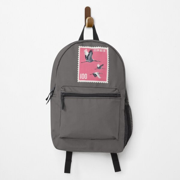 Item preview, Japanese Crane Postage Stamp Vintage Design | Pink Japan Mail Stamp Art designed and sold by Schulz Lightprint Studio.