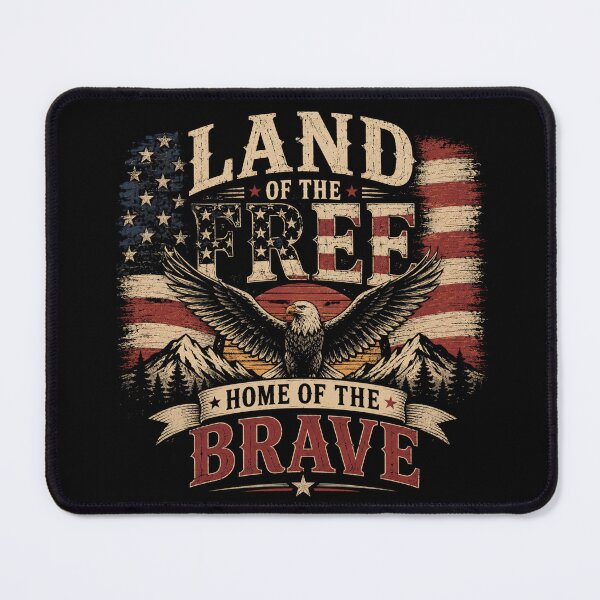Item preview, Land of the Free Home of the Brave Vintage Patriotic Eagle USA designed and sold by RJACreative.