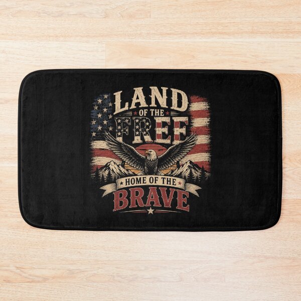 Item preview, Land of the Free Home of the Brave Vintage Patriotic Eagle USA designed and sold by RJACreative.