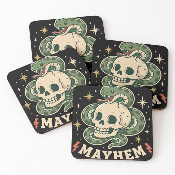Item preview, Retro Snake and Skull Mayhem - Vintage Tattoo Style Art designed and sold by haitrieuic96.