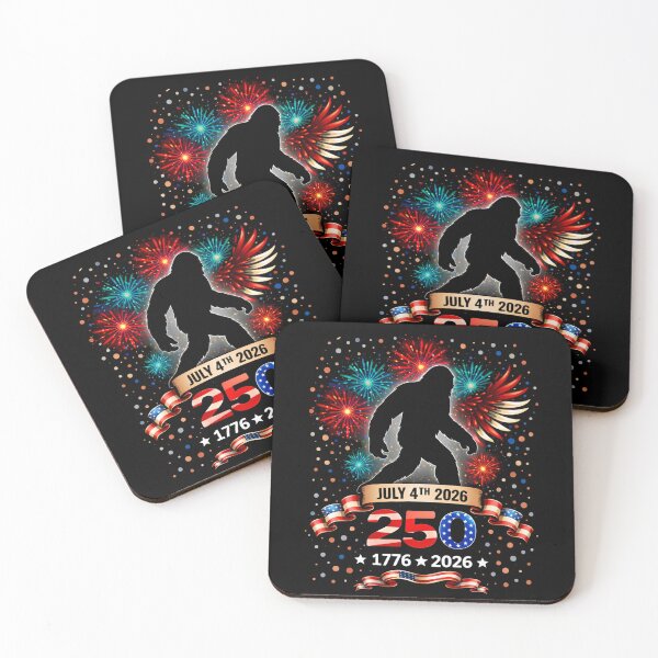 Item preview, Retro Vintage 4th of July Bigfoot American Flag Sasquatch designed and sold by PixelMarrero.