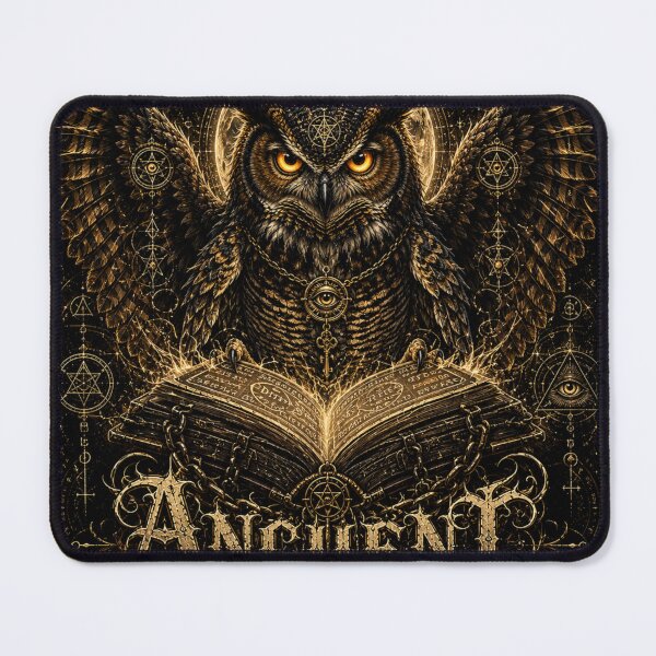 Item preview, Ancient Wisdom Owl Gothic Occult Moon Dark Fantasy Art  designed and sold by Martin's_Design.