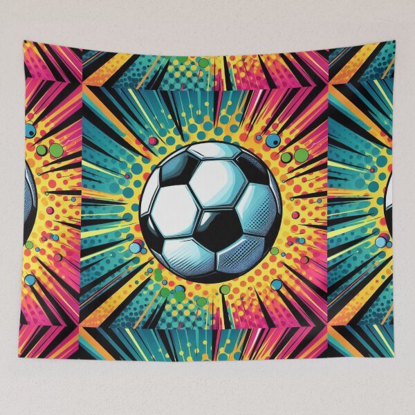 Item preview, Retro Pop Art Comic Soccer Ball designed and sold by CatandTea.