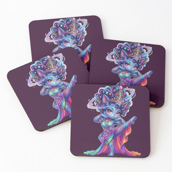 Item preview, Cosmic High Fashion Cat Runway Goddess Art designed and sold by ChaEmm_Studio.
