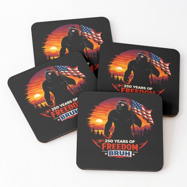 Item preview, Retro Vintage 4th of July Bigfoot American Flag Sasquatch designed and sold by PixelMarrero.