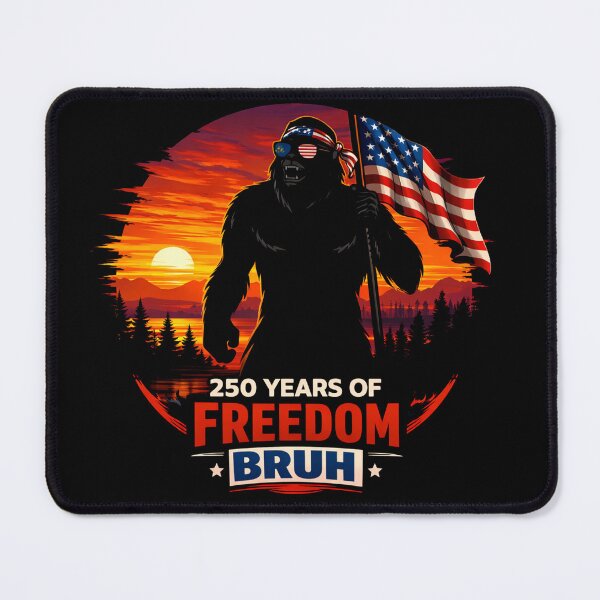 Item preview, Retro Vintage 4th of July Bigfoot American Flag Sasquatch designed and sold by PixelMarrero.