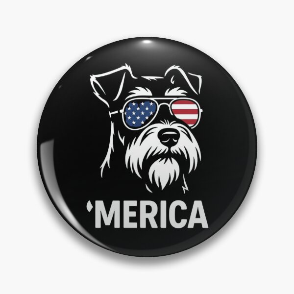 Item preview, Cool Patriotic Schnauzer 'Merica Dog with American Flag Sunglasses designed and sold by haitrieuic96.