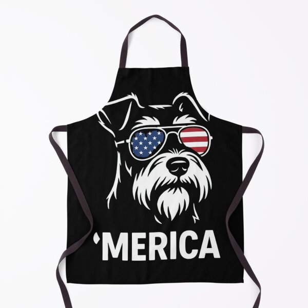 Item preview, Cool Patriotic Schnauzer 'Merica Dog with American Flag Sunglasses designed and sold by haitrieuic96.