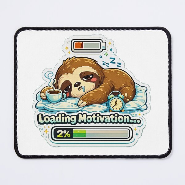 Item preview, Loading Motivation 2% Sleepy Sloth Meme Sticker designed and sold by DealHunterx.