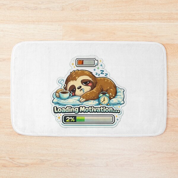 Item preview, Loading Motivation 2% Sleepy Sloth Meme Sticker designed and sold by DealHunterx.